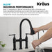 KRAUS Allyn Bridge Faucet with Pull-Down Sprayhead in Matte Black KPF-3121MB | DirectSinks