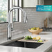 KRAUS Allyn Chrome Nut & Bolt Diamond Cut Kitchen Faucet-Kitchen Faucets-DirectSinks