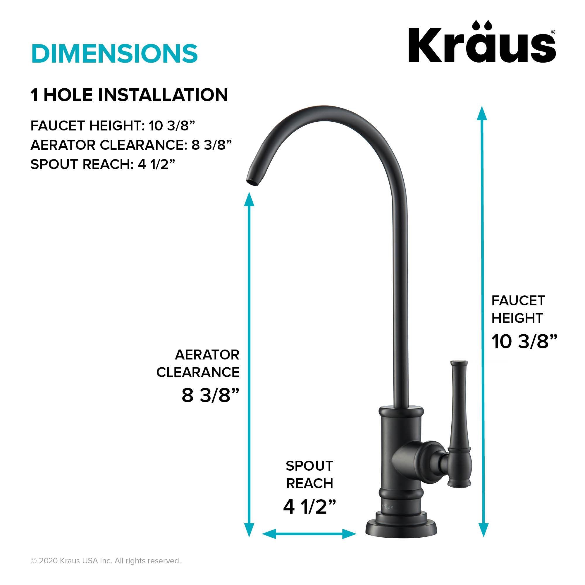 KRAUS Allyn Drinking Water Dispenser Kitchen Faucet in Matte Black FF-102MB | DirectSinks