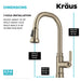KRAUS Allyn Industrial Pull-Down Kitchen Faucet in Antique Champagne Bronze-Faucets-DirectSinks