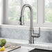 KRAUS Allyn Industrial Pull-Down Kitchen Faucet in Spot-Free Stainless Steel-Kitchen Faucets-DirectSinks