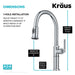 KRAUS Allyn Nut & Bolt Diamond Cut Chrome Kitchen Faucet-Kitchen Faucets-DirectSinks