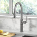 KRAUS Allyn Nut & Bolt Diamond Cut Spot Free Stainless Kitchen Faucet-Kitchen Faucets-DirectSinks