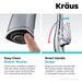 KRAUS Ansel Dual Function Pull-Down Kitchen Faucet in Chrome KPF-1675CH | DirectSinks