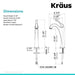 KRAUS Arlo 2-Pack Single Handle Vessel Bathroom Faucet with Pop Up Drain in Chrome KVF-1200CH-2PK | DirectSinks