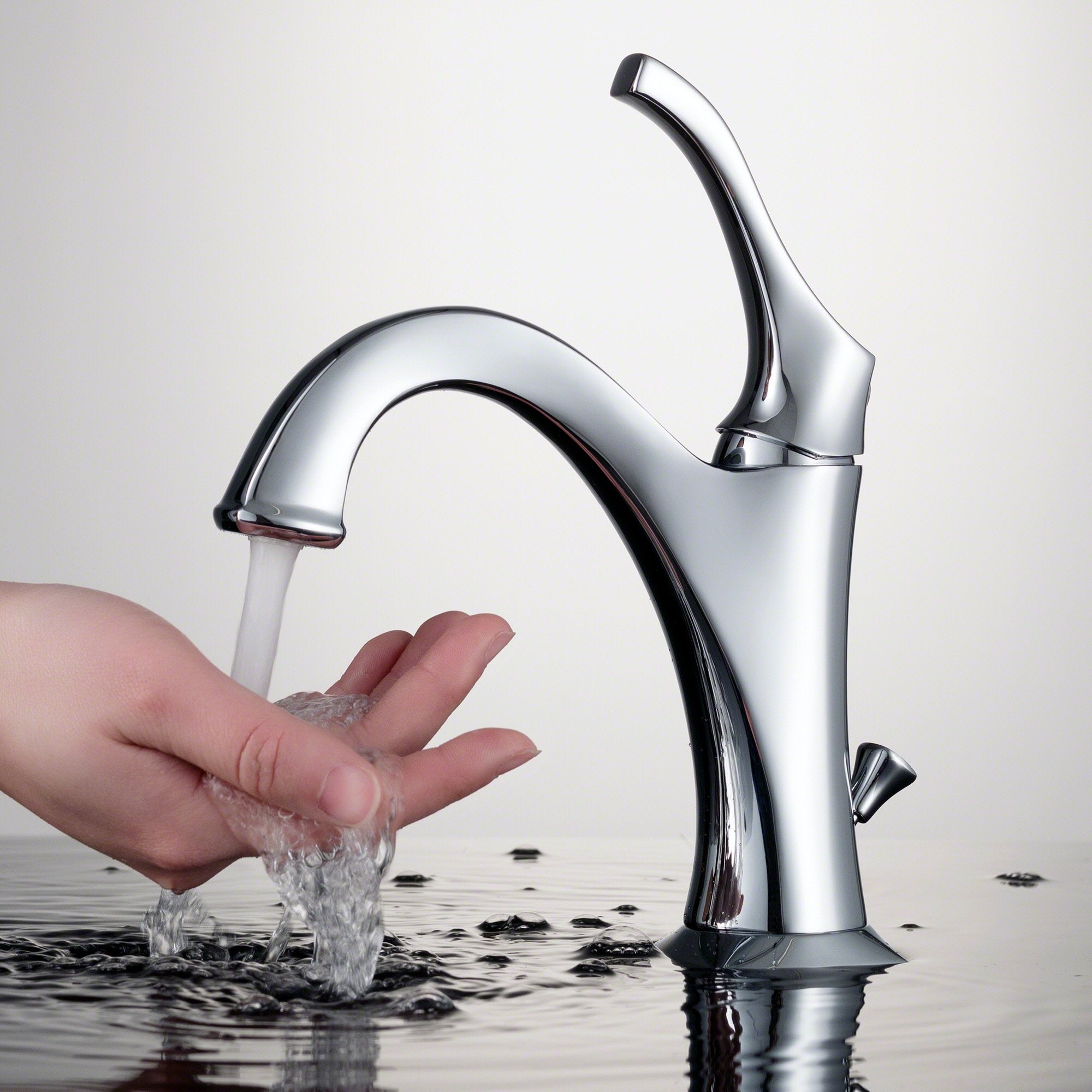 KRAUS Arlo Single Handle Basin Bathroom Faucet in Chrome KBF-1201CH | DirectSinks