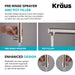 KRAUS Artec Pro 2-Function Commercial Style Pre-Rinse Kitchen Faucet in Spot Free Stainless Steel KPF-1603SFS | DirectSinks