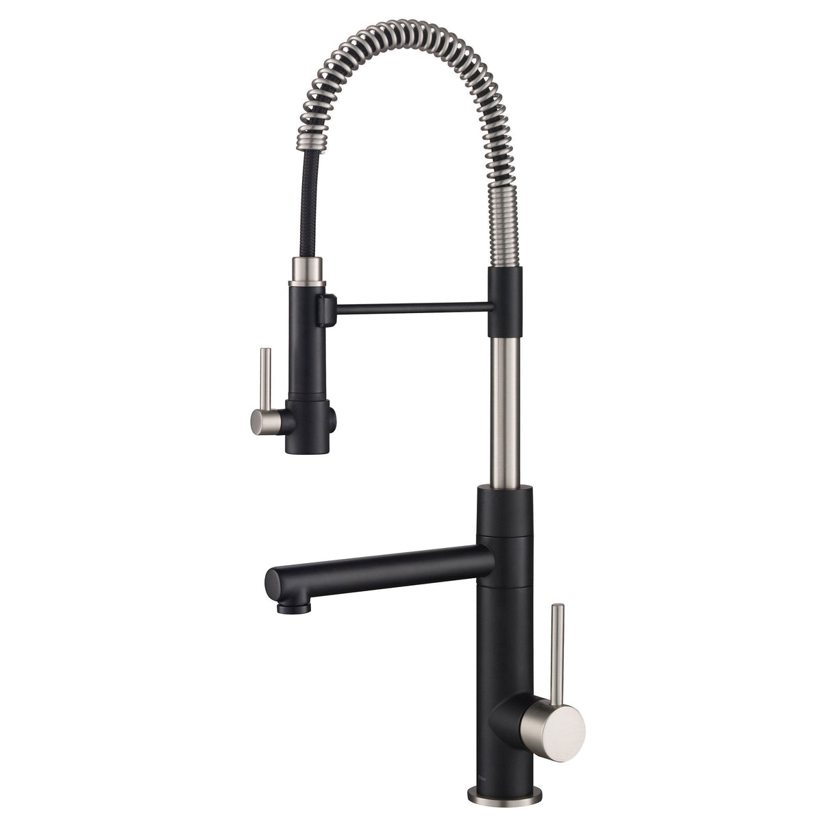 Kraus KPF-1603SFSMB-KSD-32MB Artec Pro Spot Free Finish Commercial Style Kitchen Faucet with Soap Dispenser Stainless Steel & Matte Black