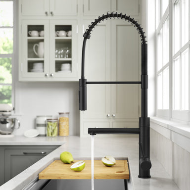 KRAUS Artec Pro Commercial Style Single Handle Kitchen Faucet with Pot Filler in Matte Black-Kitchen Faucets-DirectSinks