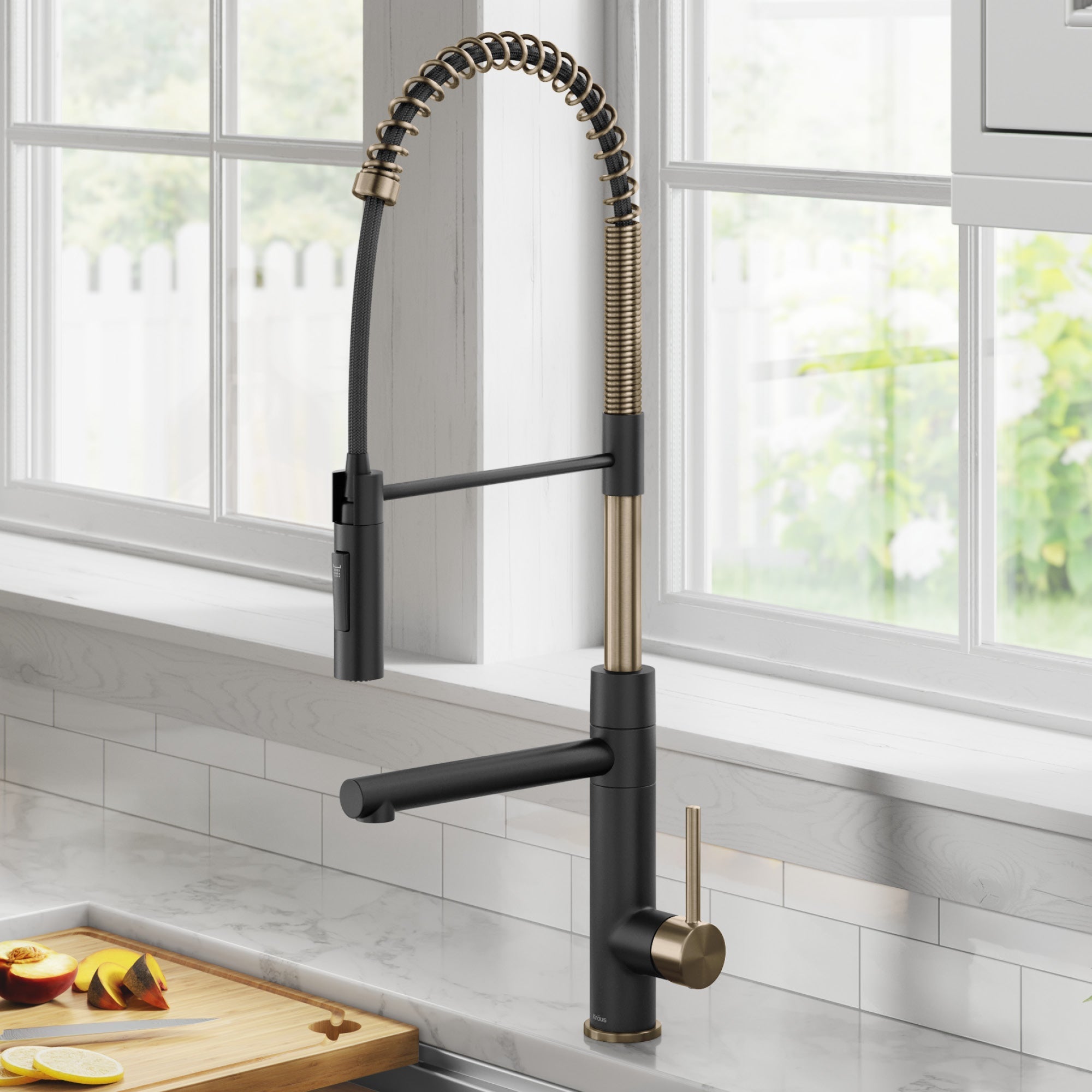 KRAUS Commercial Style Pull-Down Kitchen Faucet with Pot Filler in Antique  Bronze and Matte Black — DirectSinks