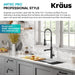 KRAUS Artec Pro Pre-Rinse Single Handle Kitchen Faucet in Matte Black | DirectSinks