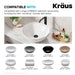 PU-L10ORB-KRAUS Bathroom Sink Pop-Up Drain with Extended Thread in Oil Rubbed Bronze