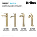 PU-L10BG-KRAUS Bathroom Sink Pop-Up Drain with Extended Thread in Brushed Gold