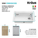 KRAUS Bellucci Workstation 33" Drop-In Granite Composite Kitchen Sink in White with Accessories-Kitchen Sinks-DirectSinks