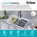 KRAUS Bellucci Workstation 33" Drop-In Granite Composite Kitchen Sink in White with Accessories-Kitchen Sinks-DirectSinks
