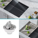 KRAUS Bellucci Workstation 33" Undermount Granite Composite Kitchen Sink in Metallic Gray with Accessories-Kitchen Sinks-DirectSinks
