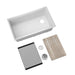 KRAUS Bellucci Workstation 33" Undermount Granite Composite Kitchen Sink in White with Accessories-Kitchen Sinks-DirectSinks