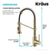 KRAUS Bolden Single Handle 18-Inch Commercial Kitchen Faucet with Deck Plate-Kitchen Faucets-KRAUS