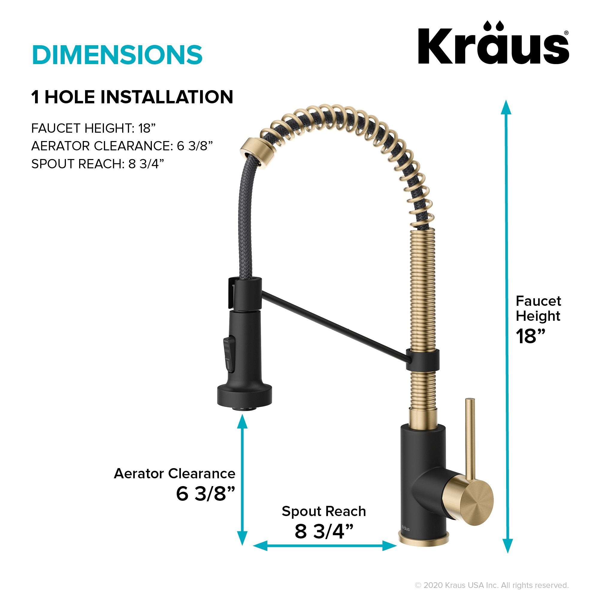 VEVOR Commercial Faucet With Pre-Rinse Sprayer, 8" Adjustable Center Wall Mount