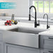 KRAUS Bolden Commercial Style Pull-Down Kitchen Faucet and Purita Water Filter Faucet Combo in Matte Black KPF-1610-FF-100MB | DirectSinks