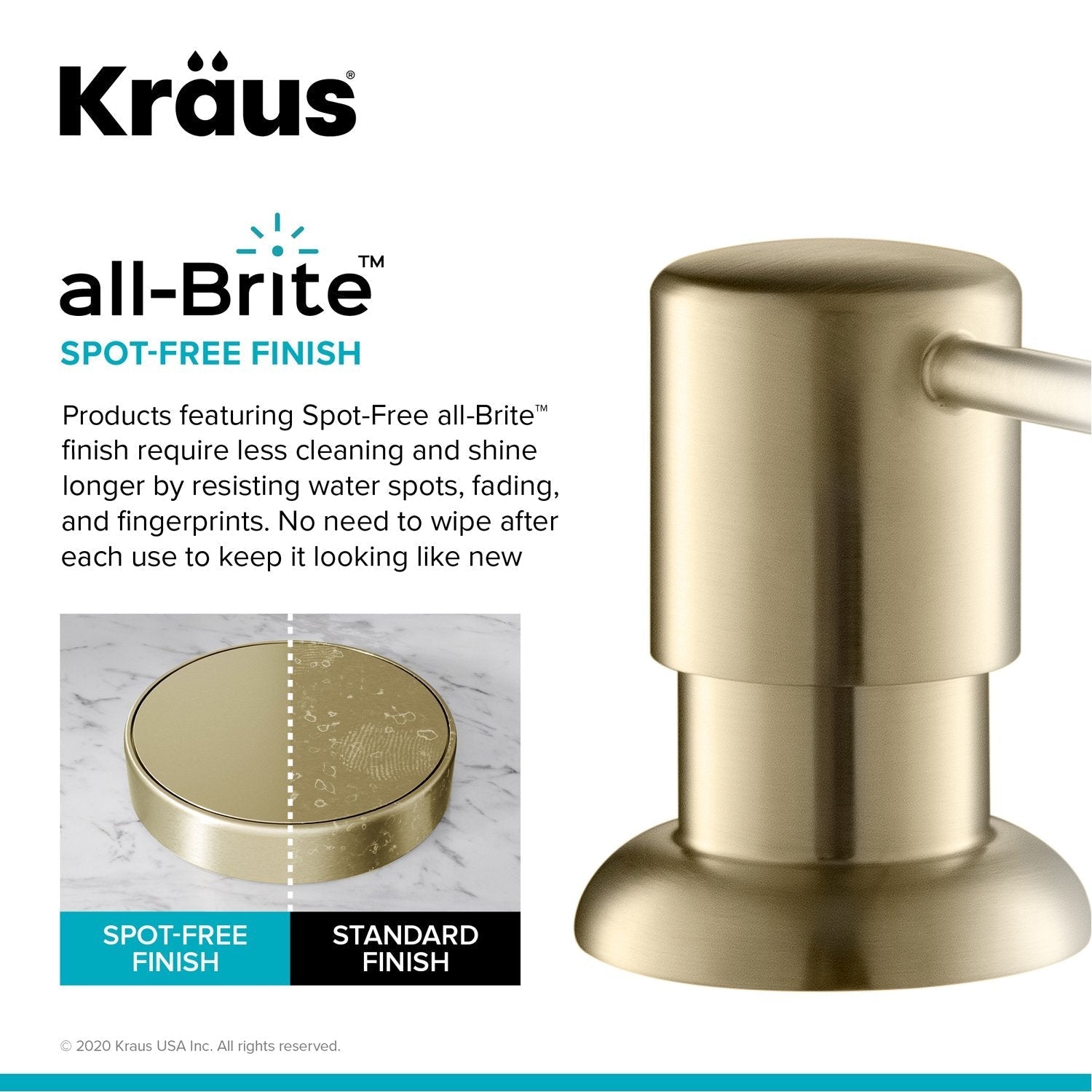 KRAUS Bolden Single Handle 18-Inch Commercial Kitchen Faucet with Soap Dispenser in Spot Free Antique Champagne Bronze Finish-Kitchen Faucets-DirectSinks