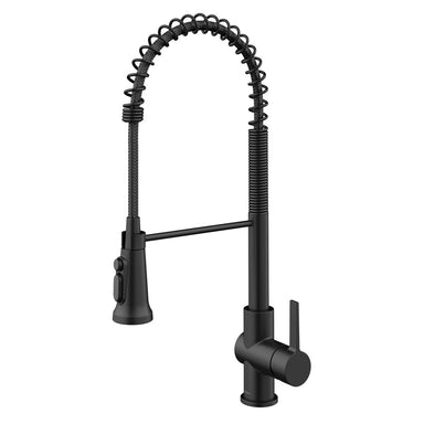 KRAUS Britt Commercial Style Kitchen Faucet with Integrated Water Filter Spout in Matte Black-Kitchen Faucets-DirectSinks