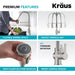 KRAUS Britt Commercial Style Pull-Down Single Handle Kitchen Faucet in Spot-Free Stainless Steel and Matte Black-Kitchen Faucets-DirectSinks