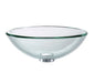 KRAUS Clear 19mm thick Glass Vessel Bathroom Sink with PU-MR-Bathroom Sinks-DirectSinks