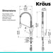 KRAUS Commercial Pull Down Kitchen Faucet in Chrome KPF-2631CH | DirectSinks