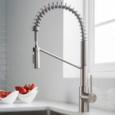 KRAUS Commercial Pull Down Kitchen Faucet in Spot-Free Stainless Steel KPF-2631SFS | DirectSinks