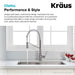 KRAUS Commercial Pull Down Kitchen Faucet in Spot-Free Stainless Steel KPF-2631SFS | DirectSinks