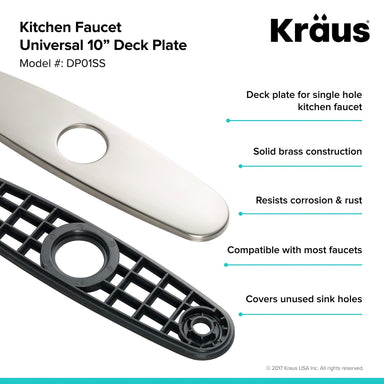 KRAUS DP01 10" Kitchen Faucet Escutcheon-Kitchen Accessories-KRAUS