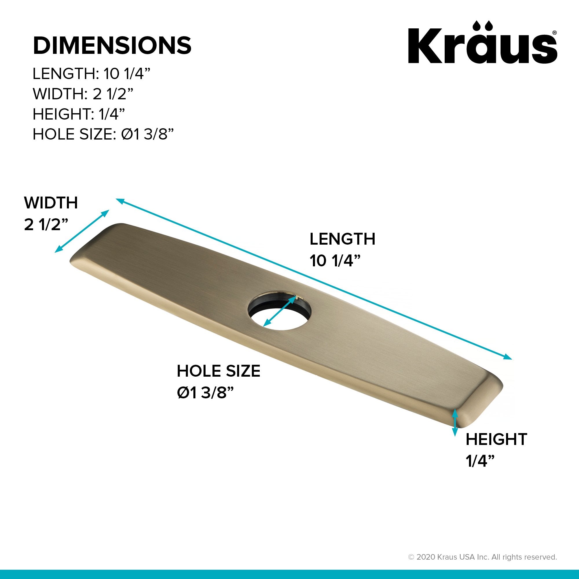 KRAUS DP02 Deck Plate for Kitchen Faucet-Kitchen Accessories-KRAUS