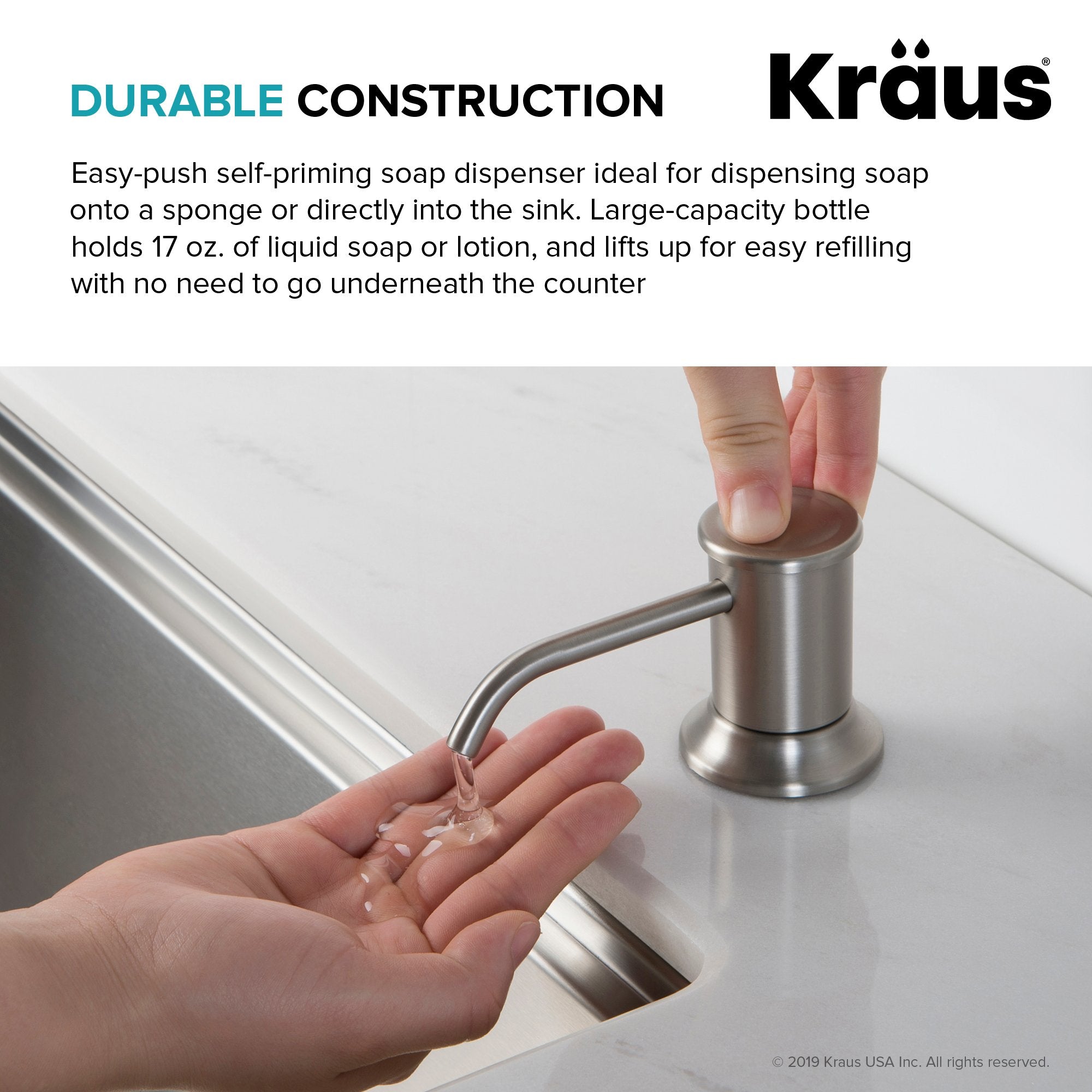 KRAUS Deck Mount Kitchen Soap Dispenser-Soap Dispensers-KRAUS