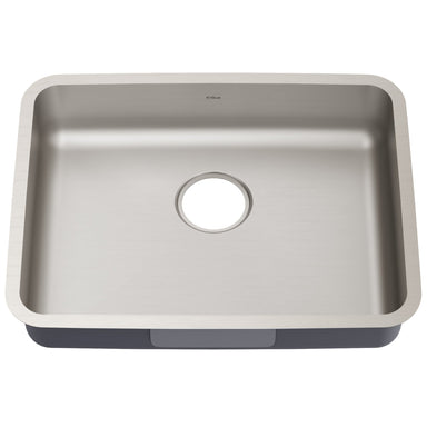 KRAUS Dex 25" Undermount 16 Gauge Antibacterial Stainless Steel ADA Kitchen Sink-Kitchen Sinks-KRAUS