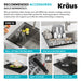KRAUS Dex 25" Undermount 16 Gauge Stainless Steel Kitchen Sink-Kitchen Sinks-DirectSinks