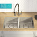 KRAUS Dex 33" Undermount 50/50 Double Bowl 16 Gauge Stainless Steel Kitchen Sink with VersiDrain-Kitchen Sinks-DirectSinks
