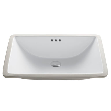 KRAUS Elavo Large Rectangular Ceramic Undermount Bathroom Sink in White with Overflow-Bathroom Sinks-DirectSinks