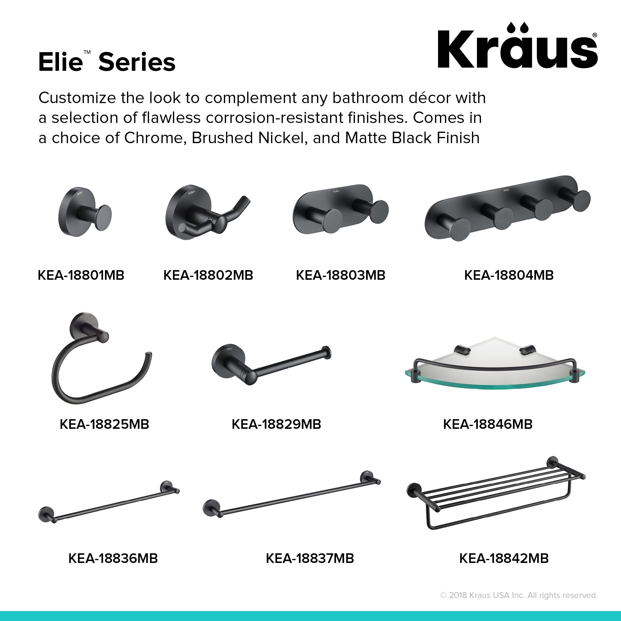 KRAUS Elie™ Bathroom Robe and Towel Double Hook-Bathroom Accessories-KRAUS