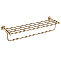 KRAUS Elie Bathroom Shelf with Towel Bar, Brushed Gold Finish