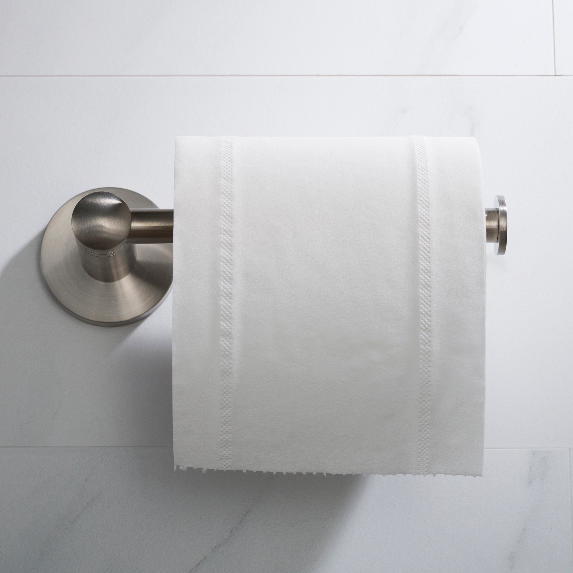 Better Homes & Gardens Standing Toilet Paper Holder, Satin Nickel 