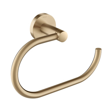 KRAUS Elie Bathroom Towel Ring, Brushed Gold Finish-Towel Rings-DirectSinks