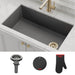 KRAUS Forteza 32" Undermount Single Bowl Granite Kitchen Sink in Grey-Kitchen Sinks-DirectSinks