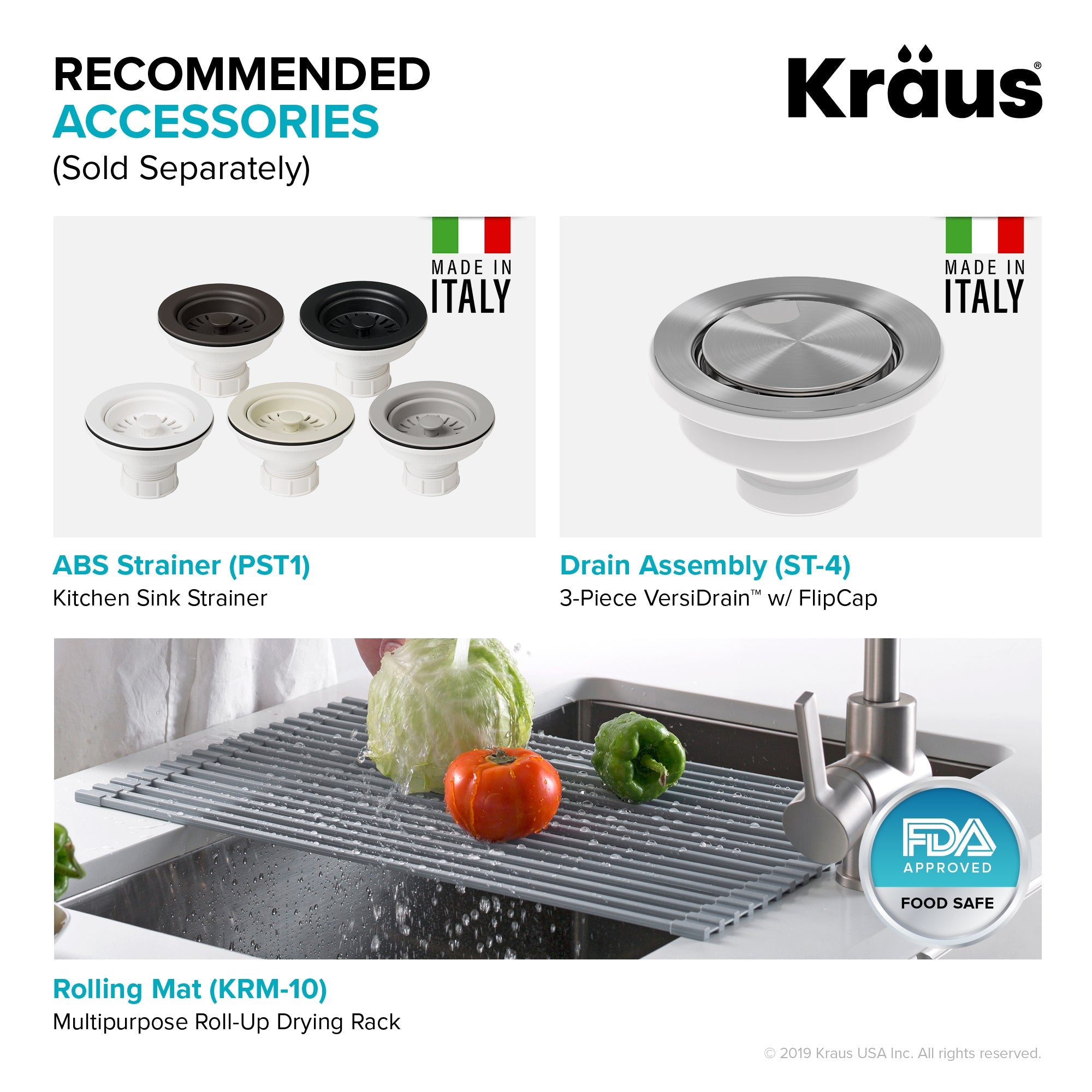 KRAUS Forteza 33" Dual Mount 60/40 Double Bowl Granite Kitchen Sink in Black-Kitchen Sinks-DirectSinks
