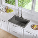 KRAUS Forteza 33" Dual Mount Single Bowl Granite Kitchen Sink in Grey-Kitchen Sinks-DirectSinks