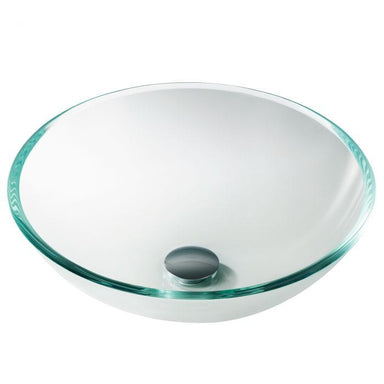 KRAUS Glass Vessel Sink in Crystal Clear-Bathroom Sinks-DirectSinks