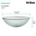 KRAUS Glass Vessel Sink in Frosted-Bathroom Sinks-DirectSinks