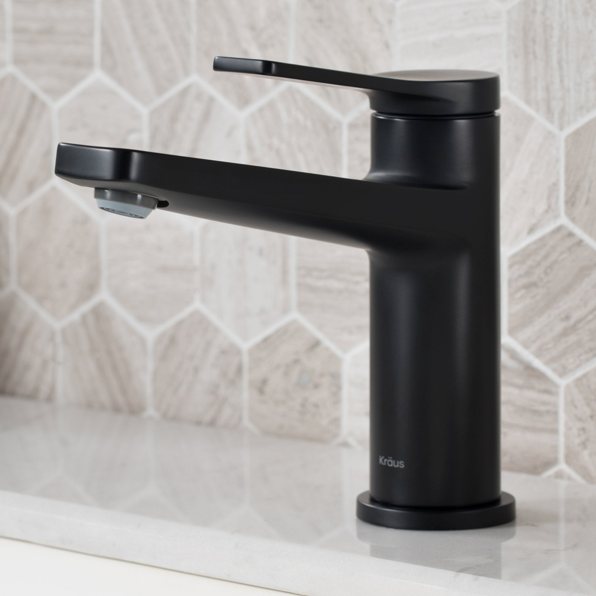 KRAUS Indy Single Handle 2-Pack Bathroom Faucet in Matte Black KBF-1401MB-2PK | DirectSinks