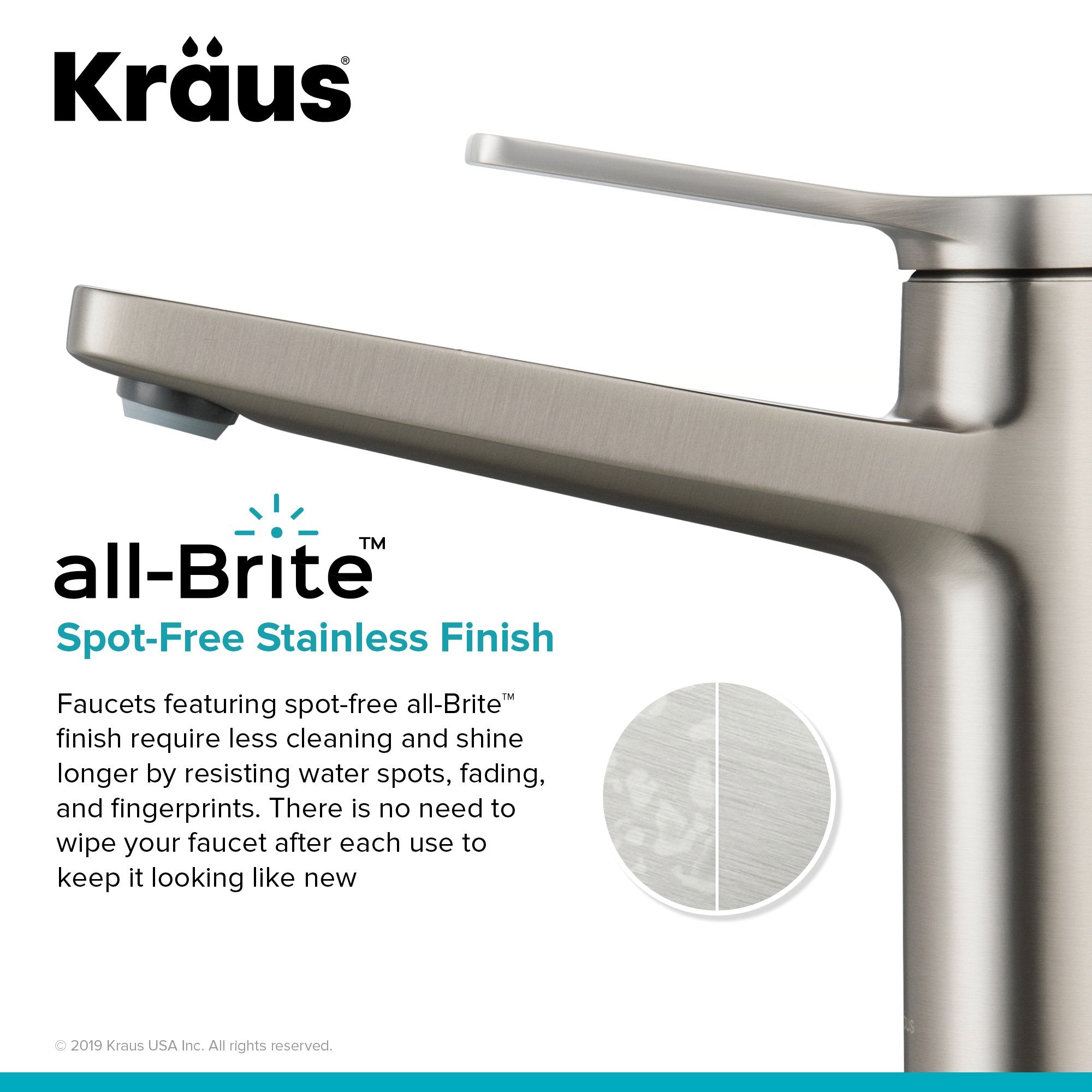 KRAUS Indy Single Handle 2-Pack Bathroom Faucet in Spot Free Stainless Steel KBF-1401SFS-2PK | DirectSinks