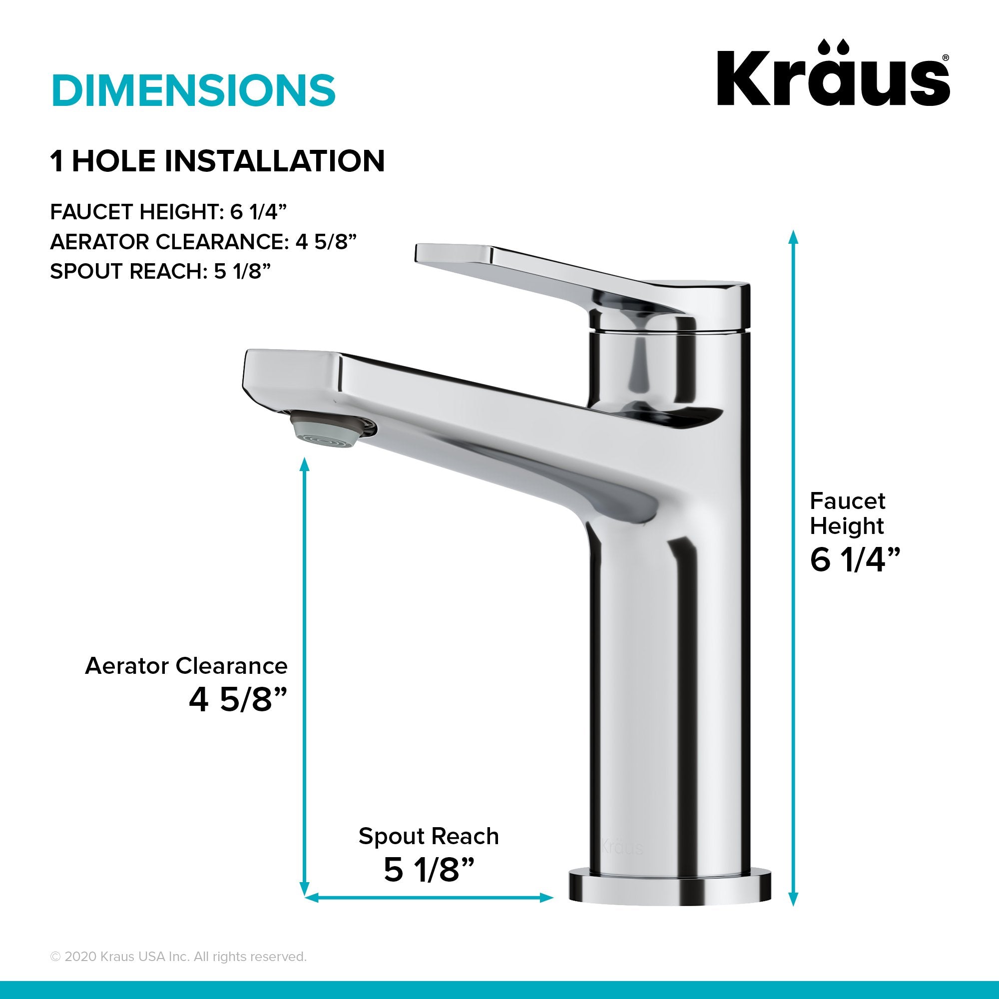 KRAUS Indy Single Handle Bathroom Faucet with Matching Pop-Up Drain in Chrome KBF-1401CH-PU-11CH | DirectSinks